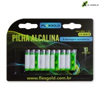 Cartela 10un Pilha Alcalina AAA FX-AAAK10 X-Cell